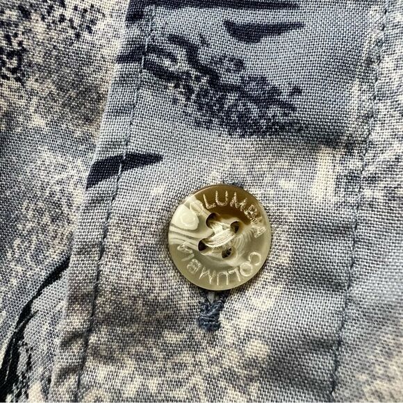 COLUMBIA Sportswear Men's Long Sleeve‎ Button Down Shirt Fish Print Outdoors - Picture 8 of 12